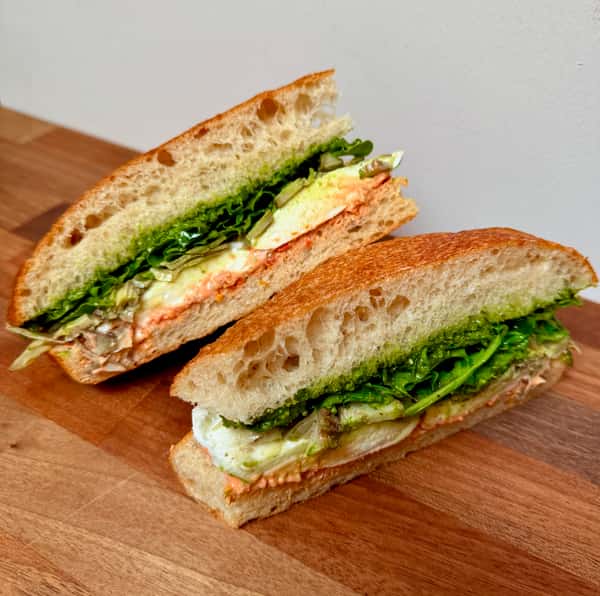 Veggie Pesto + Buffalo Mozz