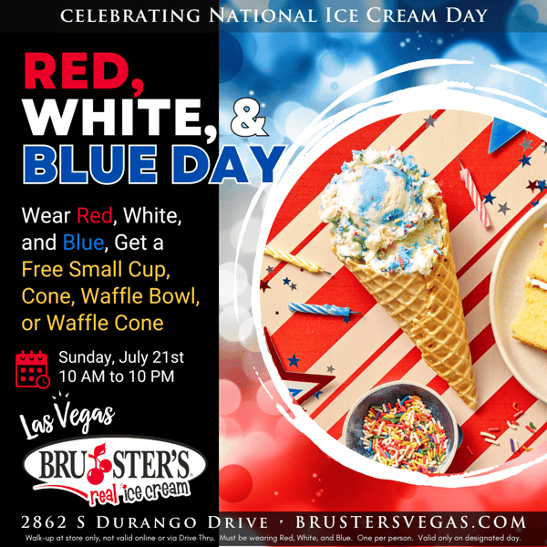 Red, White, and Blue Day 2024 Bruster's Real Ice Cream of Las Vegas
