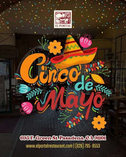 Counting down to Cinco de Mayo? 🎉 Celebrate with us at El Portal! Join the fiesta with live Mariachi music (6 PM - 9 PM) and tequila.

Reserve your spot now at www.elportalrestaurant.com