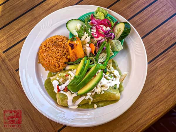 Seafood Enchiladas Sirenitas is our second special for this week! 🍽

Bay shrimp, crab meat, and salmon sautéed with diced tomatoes, onions, spinach, and rolled and covered with tomatillo sauce. Topped with avocado and sour cream. Served with rice and salad.

#mexicanfood #tacos #food #foodie #mexico #mexican #comidamexicana #instafood #delicious #foodstagram #foodphotography #yummy #tacotuesday #taco #guacamole #nachos #foodlover #burritos #burrito #dinner #mexicanrestaurant #foodblogger #margaritas #instagood #comida #mexicancuisine #tequila @playhousevillage @mr_pasadena