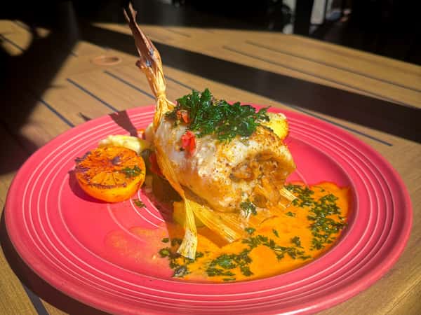 Filet of Sole Mi Puerto is our first special for this week! 😋

Crab meat, baby shrimp, and finely diced vegetables rolled into thin sole slices and finished in the oven. Served with a lobster sauce, mashed potatoes, and calabasitas.