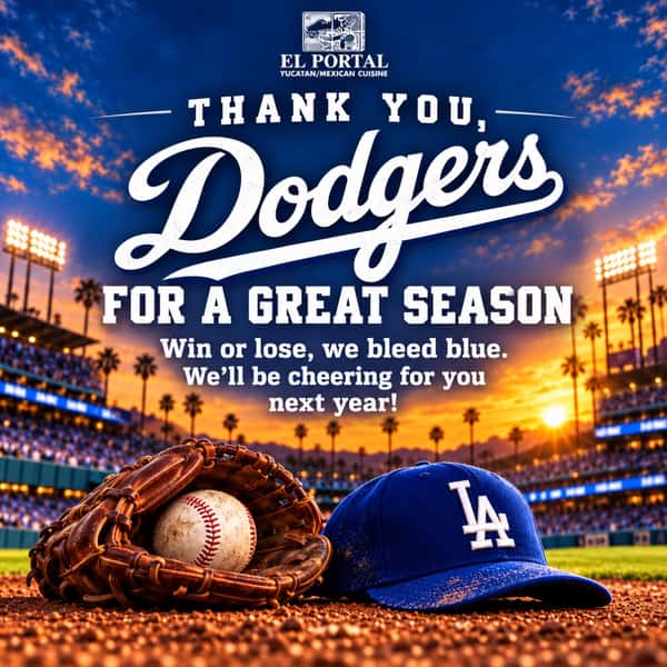 Win or lose, we bleed blue! 💙⚾

Thank you, Dodgers, for a great season—and thank you to everyone who joined us at El Portal to watch, cheer, and share the excitement.

We’ll be cheering for you next year! 💙

#LetsGoDodgers #DodgerBlue #ElPortalPasadena #DodgersFans #Pasadena