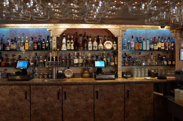 The bar area