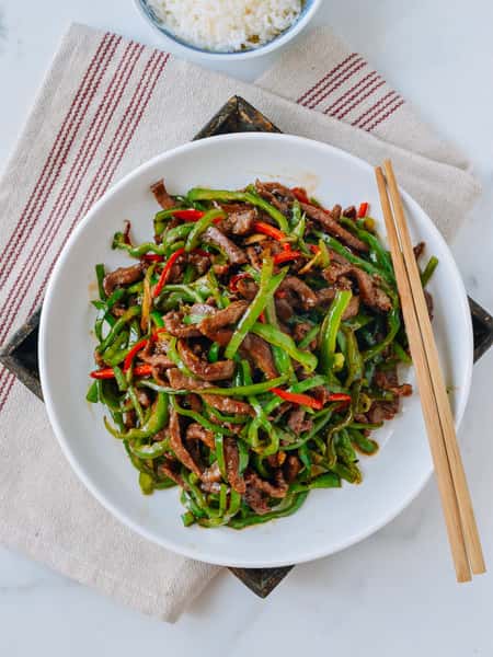 Shredded Beef with Long Pepper 尖椒牛肉丝