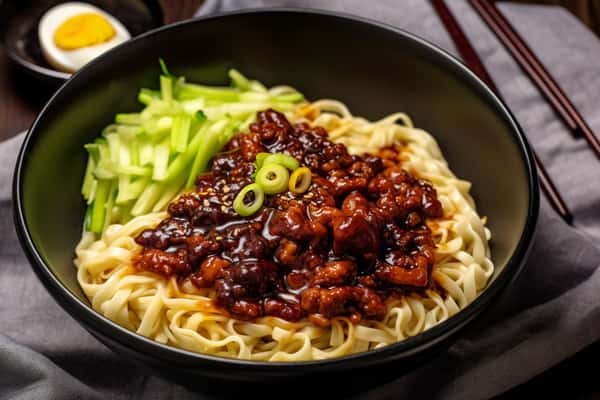 Minced Pork with Scallion Sauce Noodles 炸酱面