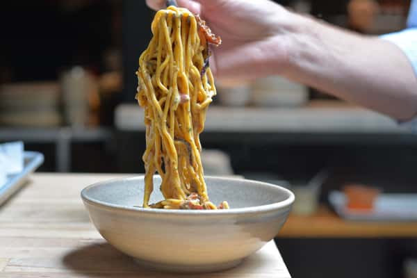 Mustard Spaghettini "Cacio E Pepe"