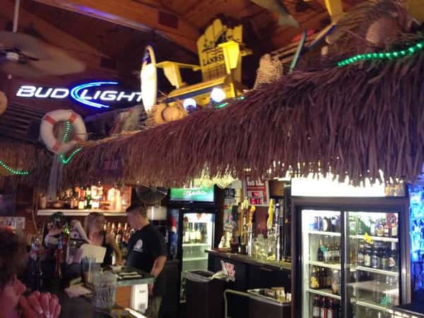 Overhead photo of bar area