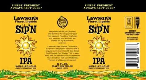 Lawsons Finest Liquids., Sip'n IPA, Stratford, CT 0.5%