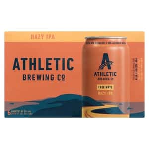 Athletic Brewing Co., Free Wave N/A Hazy IPA, Stratford, CT 0.5%