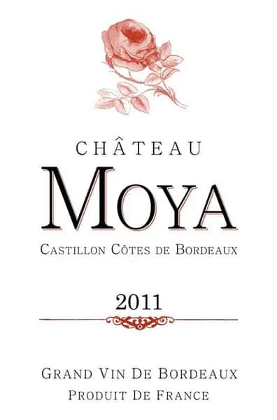 Bordeaux Blend, Chateau Moya, Castillon Cotes de Bordeaux, 2023, Castillon Cotes de Bordeux, FR