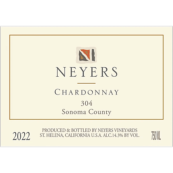 Chardonnay (Un-Oaked) Neyers Vineyards "304" 2023 Sonoma County, CA