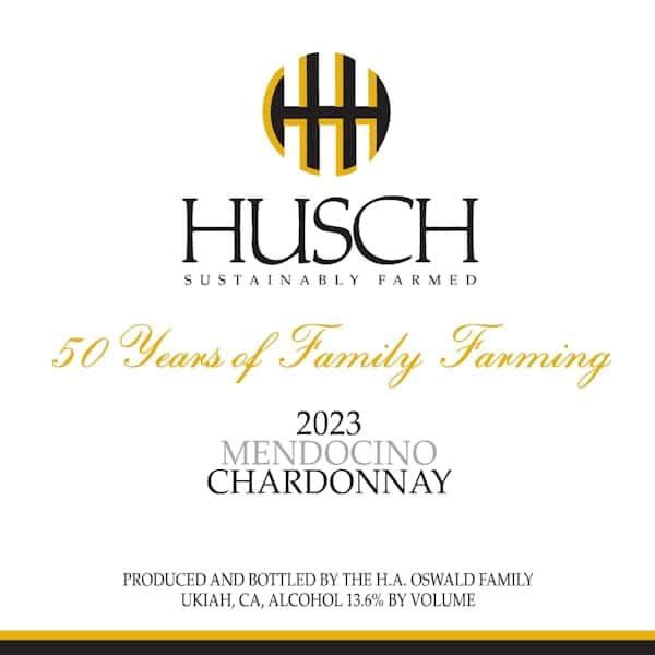 Chardonnay, Husch Vineyards 2023 Mendocino, CA