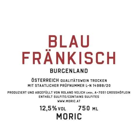 Blaufrankisch, Moric, 2023, Burgenland, AT