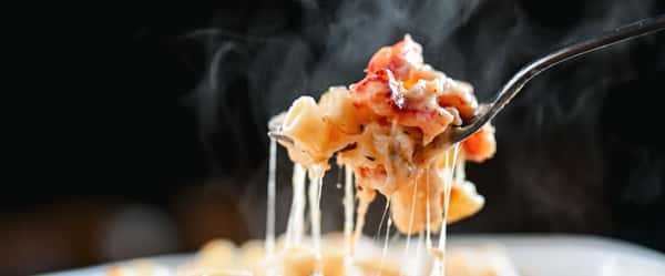 close up of pasta