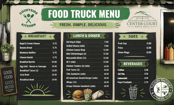 Food Truck Menu