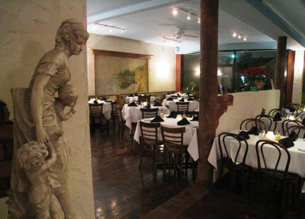 Interior dining area with old-style Italian decor