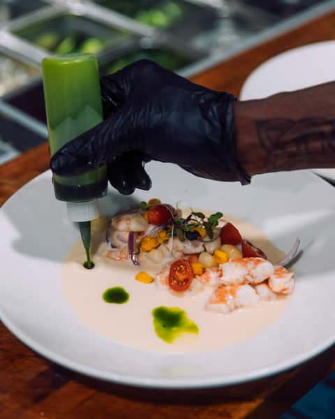 chef prepping food