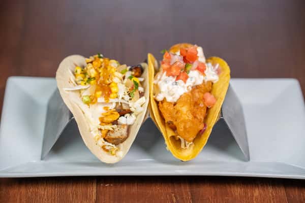 Baja Fish taco and the Junkyard taco