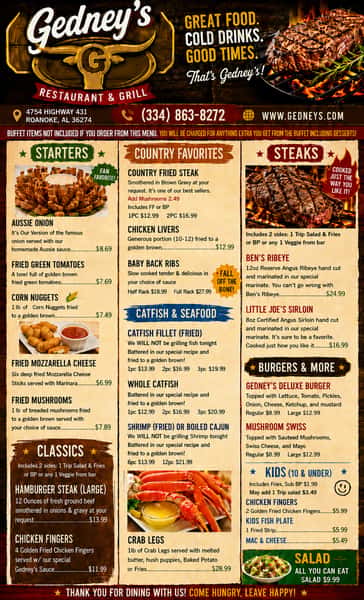 Limited Menu