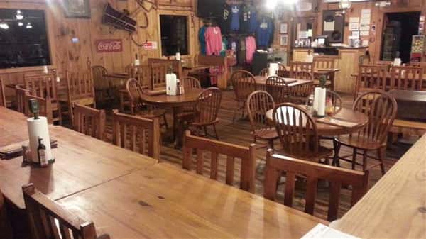 tables and chairs in the restaurant