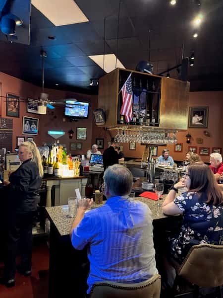 patron enjoying bar area