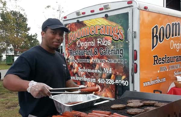 chef outdoors grilling bbq