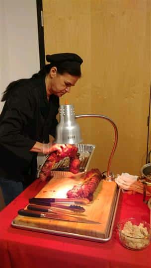 meat carving buffet station