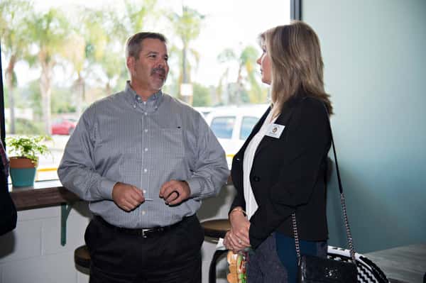 Guests talking