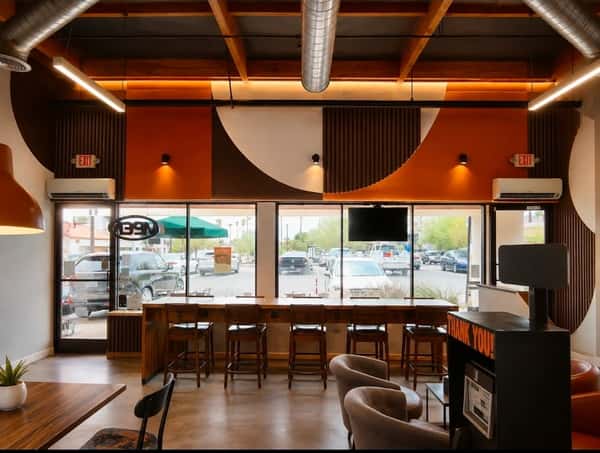 interior of 4 paws coffee co