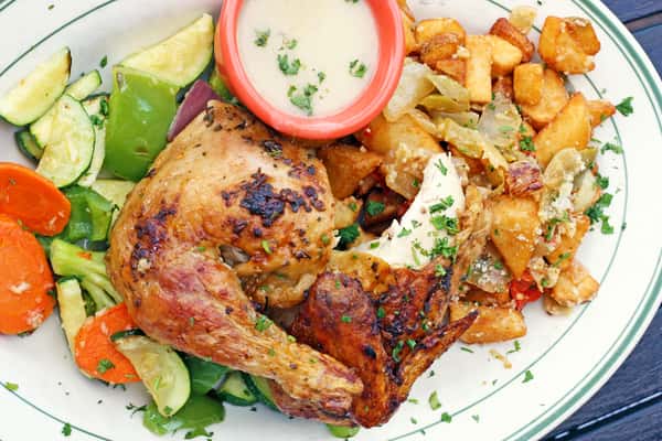 "Beer Can" Herb Roasted Half Chicken