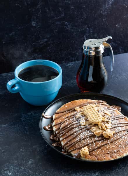Peanut Butter & Nutella Pancakes
