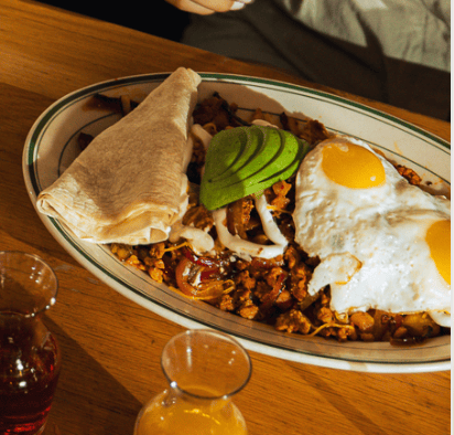 Helia's Al Pastor Breakfast Plate
