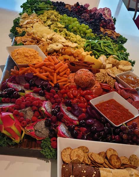 rainbow charcuterie plate