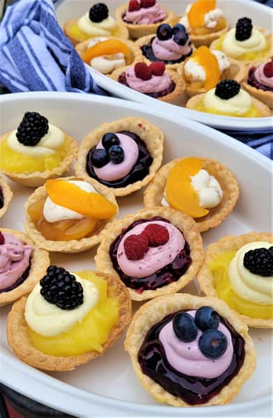 little pies on plate