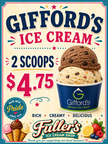 Two Scoop Cup Ice Cream