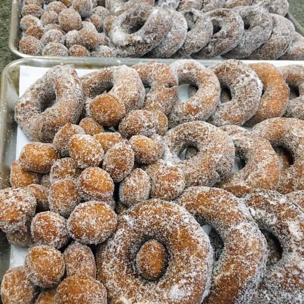 Homemade Cider and Chocolate Donuts