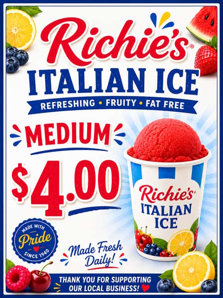Richies italian ice medium