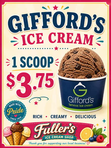 one scoop cup ice cream