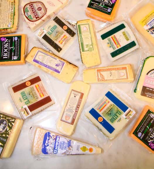 assortment of cheese's