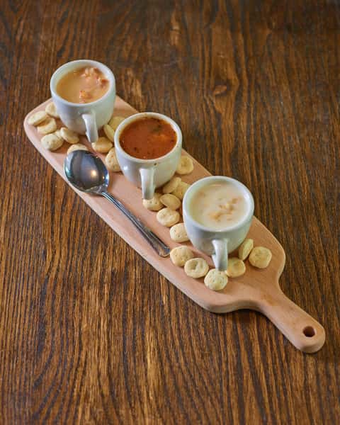 Today’s forecast: chilly with a 100% chance of chowder. 🥣🍂

Cozy up with a Flight of Chowder and enjoy a little taste of everything! The perfect pick for a crisp fall day—and available exclusively at our Southampton location. 🦞👏

Grab a spoon and dig in! 🥄