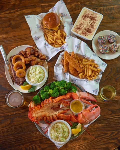 Dinner for two never looked this good. 🦞🥩 Our Special for Two has everything you need for the perfect dinner: an American Cut Steak, 2 lb. Fresh Lobster, delicious sides, dessert to share, PLUS a glass of wine or beer for each guest. Because some meals are simply better shared. ❤️

Bringing the whole family? We’ve got the kids covered, too! Add a kids meal for just $10 per child and turn date night into family night. 🤗 Available now at both LUNCH Lobster Roll locations.