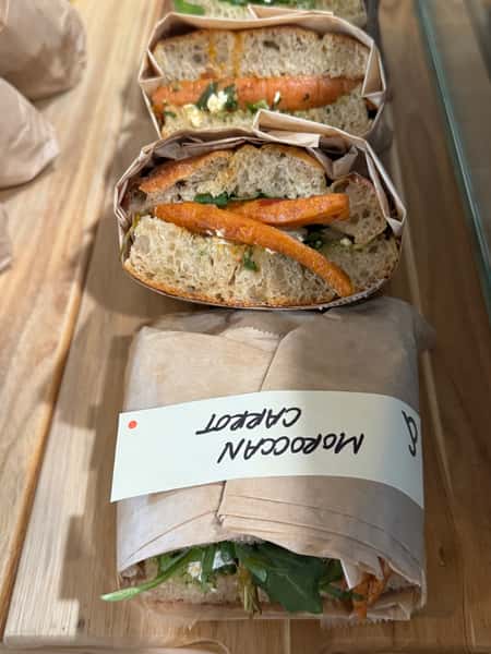 Moroccan Carrot & Feta Sandwich