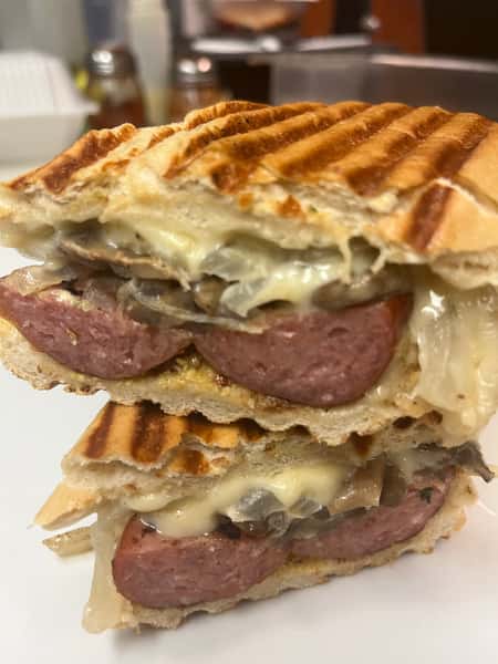 Spicy Kielbasa Philly Panini