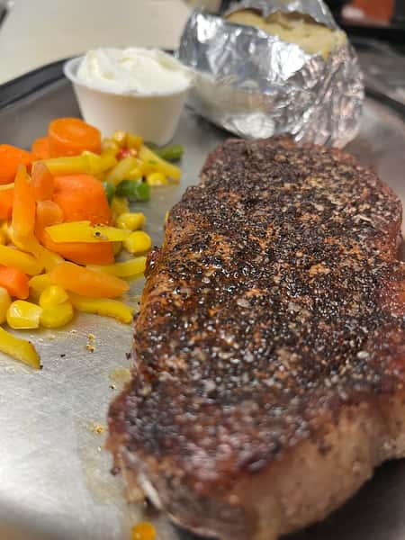 Bison Coffee Rubbed NY Steak