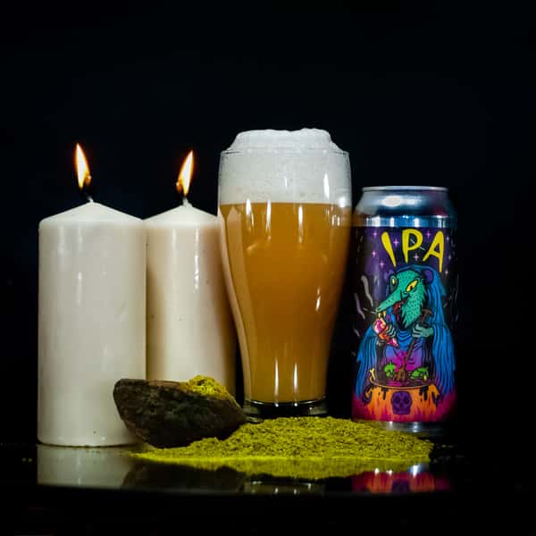 IPA with flame