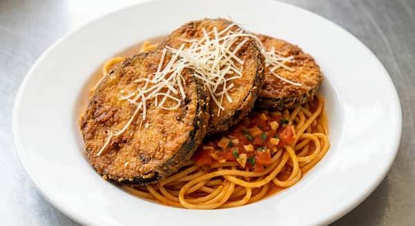 Fried Eggplant Pasta (SEASONAL)