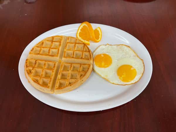 9. 1 Whole Waffle & 2 Eggs