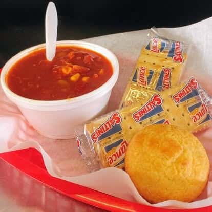 soup and biscuits