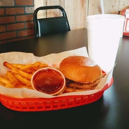 burger and fries