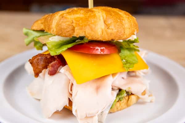 Turkey Bacon Avocado Croissant Sandwich Main Menu River Bottom Bar